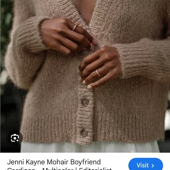 Jenni Kayne Cozy Mohair Cardigan - Tan - Picture 1 of 4